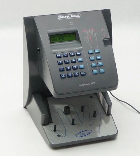 SCHLAGE HANDPUNCH 4000 HP-4000 HP4000 BIOMETRIC HAND READER PUNCH TIME CLOCK