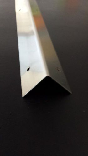 16 gauge stainless steel corner guard angle 1&#034;x1&#034;x72&#034; flat w/holes for sale