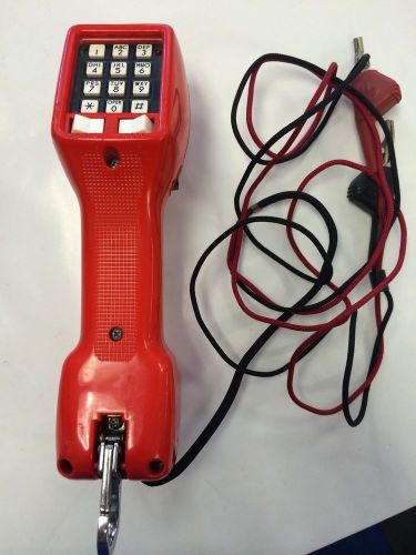 Harris Dracon TS21 Butt Set Phone Line Lineman&#039;s Phoneline Tester Works Good Red