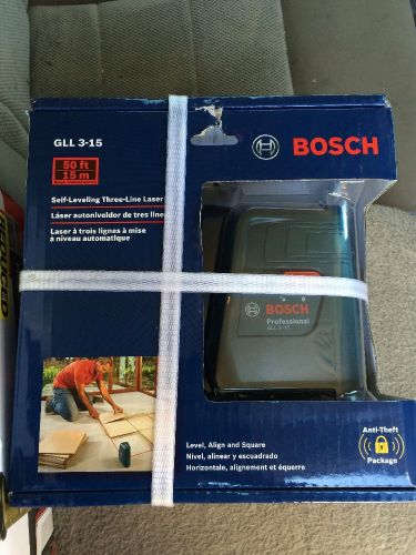 Bosch GLL 3-15 Self Leveling Three-Line Laser NEW