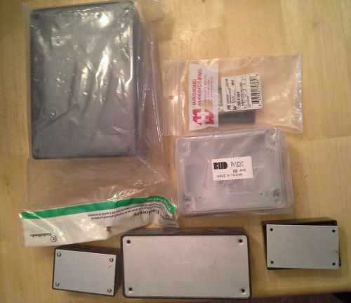 Enclosure project box lot,  Bud, Hammond,  Radio Shack 6 pieces