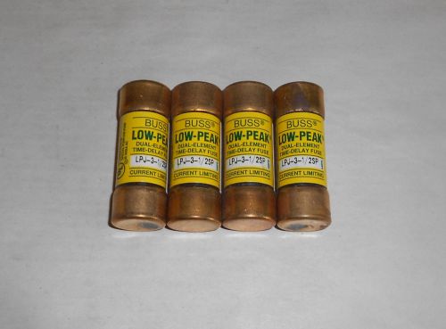 Lot of 4 - Bussmann Low Peak LPJ-3-1/2SP fuse 3-1/2 amp LPJ312SP