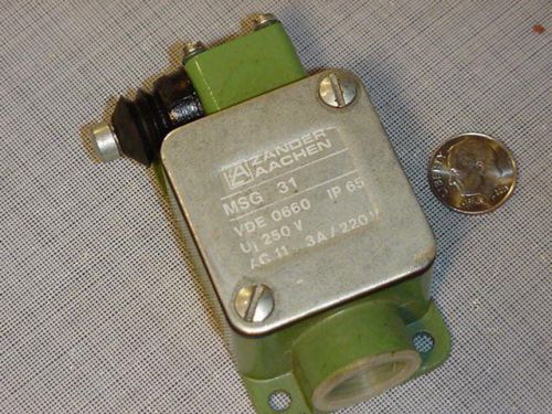 Zander Aachen MSG 31 Position /  Limit Switch 250V 3A VDE 0660 IP65 NEW!