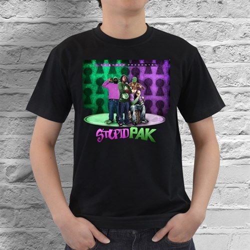 New DJ Smoke Stupid Pak Mens Black T-Shirt Size S, M, L, XL, XXL, XXXL