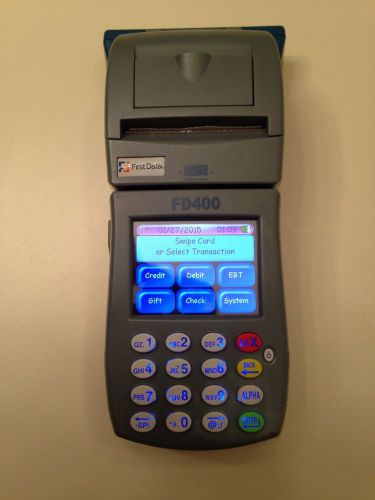 First Data FD 400 Wireless Terminal - First Data Touch Screen / Color Screen