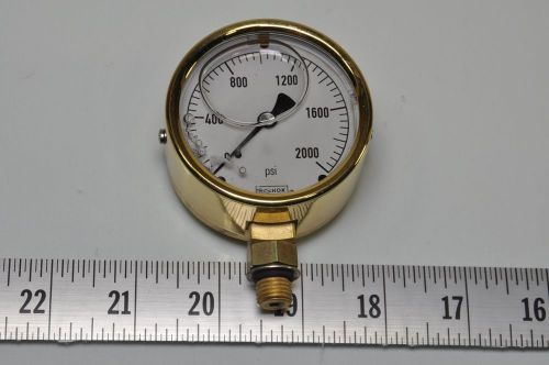 NoShok 25-300-SST-2000 Pressure Gauge, 2 1/2&#034; 0-2000PSI  NEW