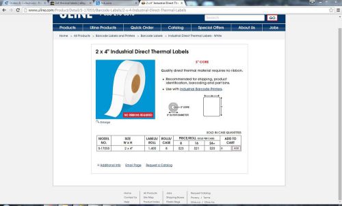 2&#034; x 4&#034; Direct Thermal Labels (3&#034; core)