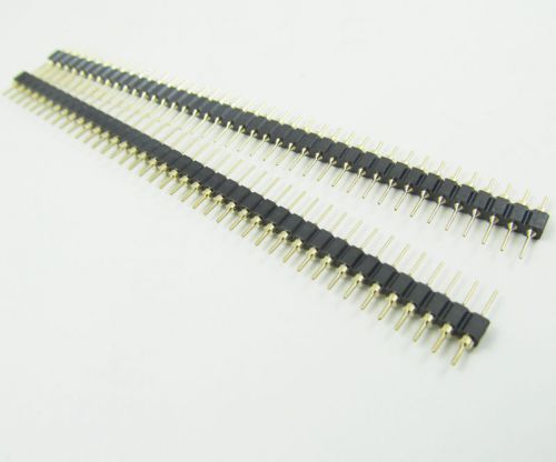 10pcs gold round 40pin male single row 0.1&#034; 2.54mm pitch pcb panel pin header for sale