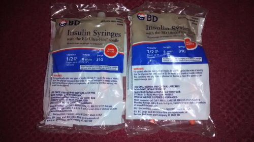 sYRINGES 31G 1/2 ML 5/16 NEW UNOPENED 20 CT. FREE SHIPPING