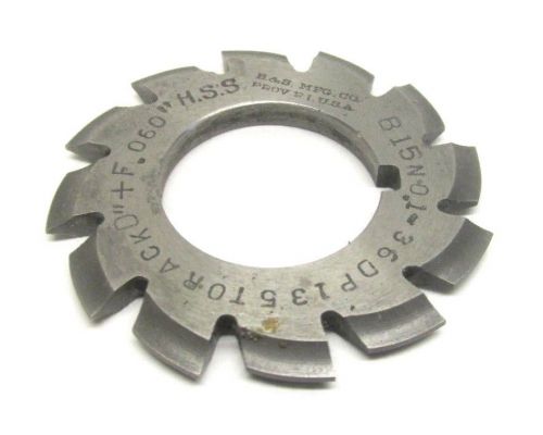 B&amp;S HSS INVOLUTE GEAR CUTTER w/ 7/8&#034; BORE - #1-36 DP 135 TO RACK D&#034;+ F .060&#034;