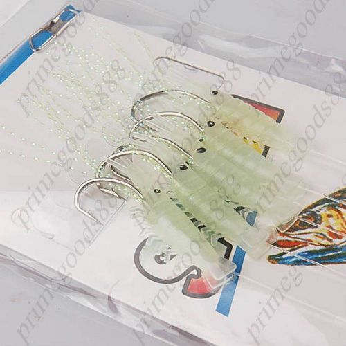 Noctilucent 5 x Shrimp String hook Soft Lure Fishing Lure Free Shipping Clear
