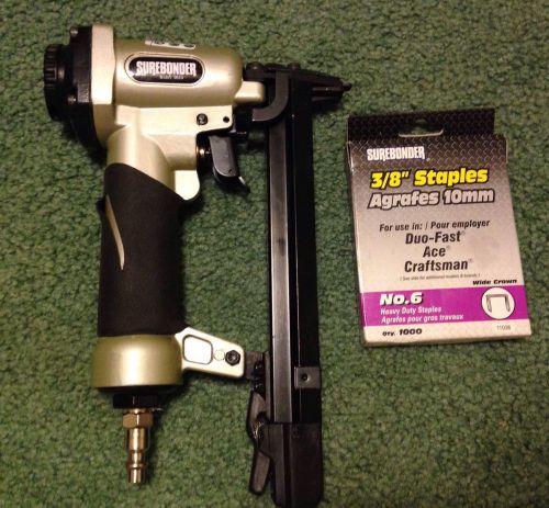 Surebonder 9610 Staple Gun. Pneumatic. Air Tool. Wide Crown. With Staples