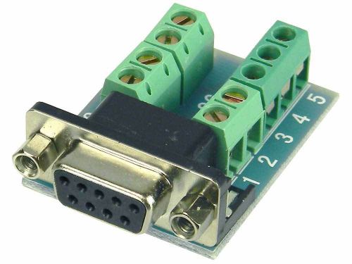 9 Pin VGA DB-9 Break-out Board, Female to Terminals     31303