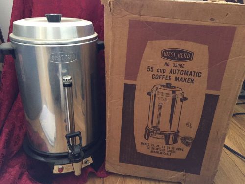 West Bend 25-55c Automatic Coffee Maker Percolator 3500 Church Caterer Clubs Vtg