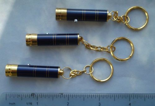 Three pack blue uv led flashlight torch lamp light keyring and currency detector for sale