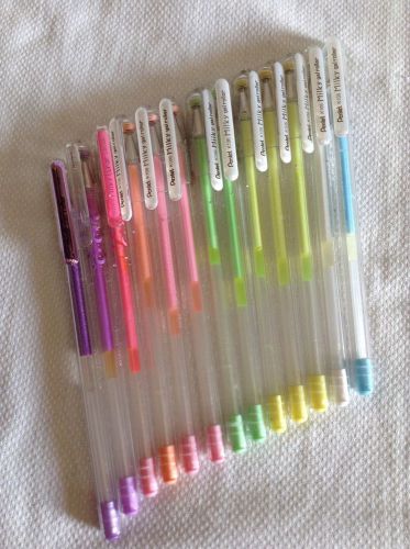 90s Pentel Milky Gel Pens Lot Of 13