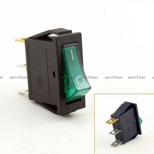 5x ac 15a/250v 20a/125v green light lamp on-off spst snap in boat rocker switch for sale