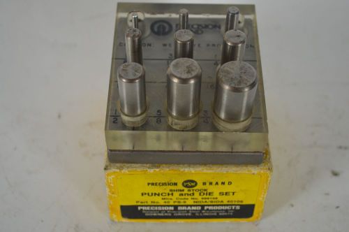 Precision brand #698158 shim stock punch and die set no. 40 ps-9 for sale