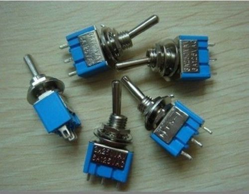 10pcs 3-Pin SPDT ON-ON Toggle Switch 6A 125VAC