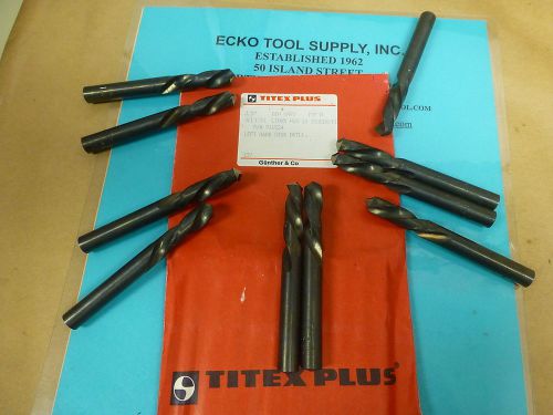 Screw machine drill left hand 3/8 dia high speed titex germany new 10pcs $34.40 for sale