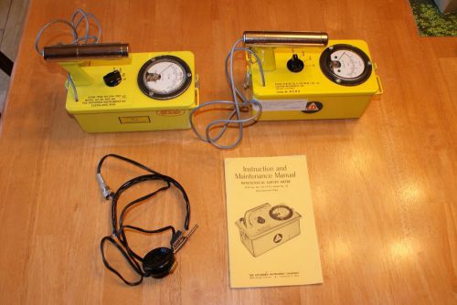 (2) Victoreen No. CD V-715 Model No. 6b Geiger Counter Radiation Detectors