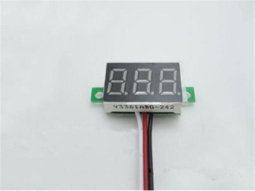 Red  DC 0.1-30V LED Panel Voltage Meter 3-Digital Display Voltmeter Motorcycle B
