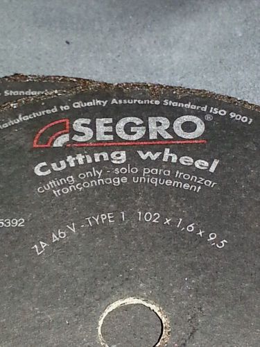 Lot of 7 SEGRO Cut-Off Wheels 4 x 1/16 x 3/8&#034; 15,280 Max RPM NEW