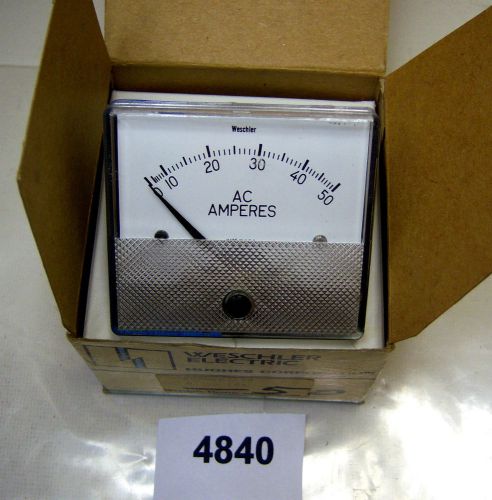 (4840)b weschler panelmount amp meter 0-50 ac ga332aca for sale
