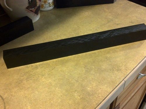 Black Acetal plastic bar 1-1/2&#034; X 2&#034; X 20-5/8&#034; long