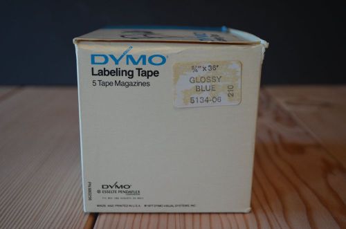 Dymo embossing tape 2300 labeling tape glossy blue 5134-06 3/4&#034;x36&#034; 4 magazines for sale