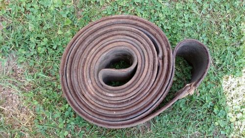 Flat double leather antique 6&#034; wide drive belt 24&#039; long