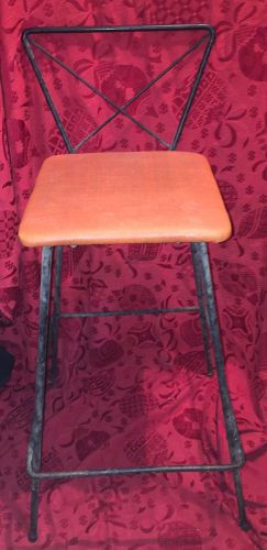 VTG Industrial Drafting Stool Bar Kitchen Metal Retro Chair Mid Century ANTIQUE