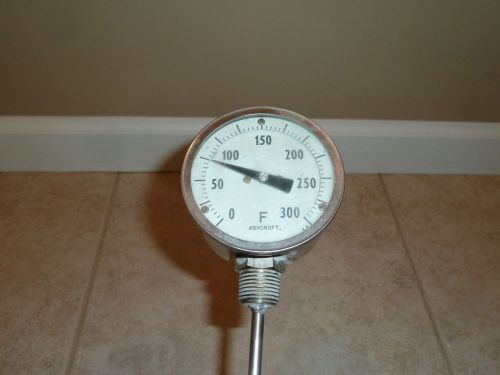 ASHCROFT 3-1/4&#034; 300PSI,  DURALIFE PRESSURE GAUGE USED