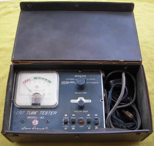 Vintage Superior Instruments Company CRT Tube Tester Model 83 untested Vintage