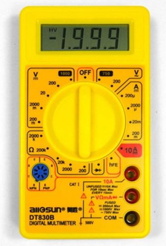 Multimeter Ohmmeter Voltmeter Ammeter AVO Tester DT830B Portable LCD Digital