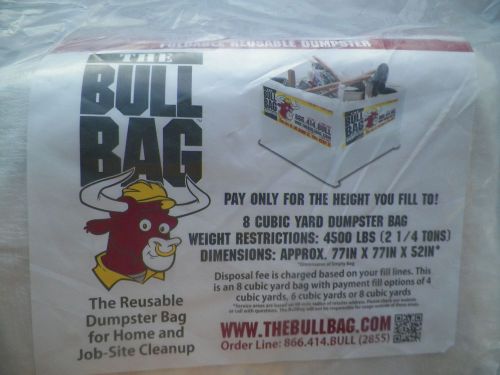 BULL BAG REUSABLE DUMPSTER BAG MORE THAN 2X AS BIG AS THE BAGSTER, FULL 8 CU YD