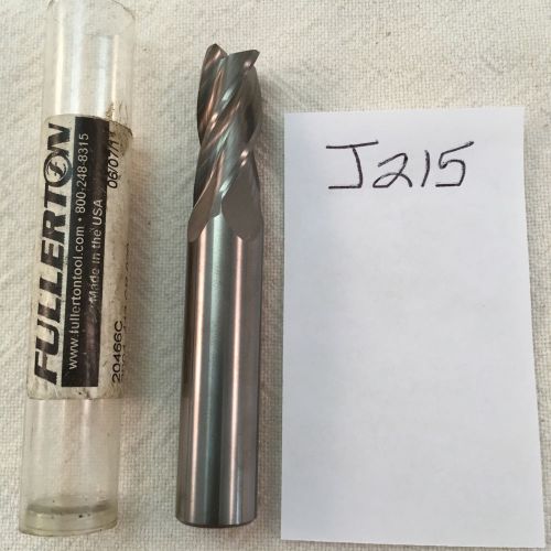 1 NEW FULLERTON .443&#034; DIAMETER CARBIDE END MILL. 4 FL. .020 CR. USA MADE  (J215)