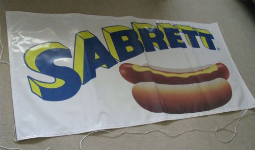 SABRETT HOT DOG VENDING BANNER 6 FOOT LONG