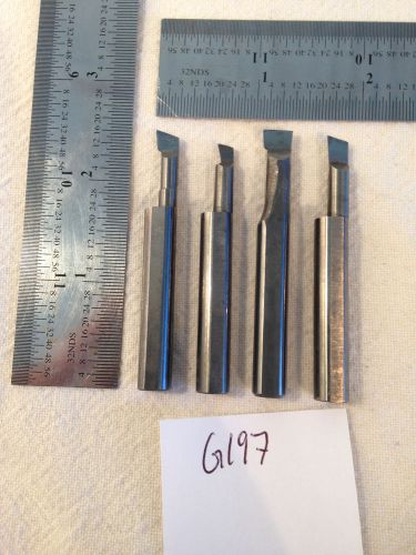 4 USED SOLID CARBIDE BORING BARS. 5/16&#034; SHANK. MICRO 100 STYLE. B-230&#039;S {G197}