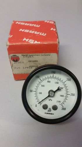 Marsh Instrument Company J2058 Gauge 0-300 PSI 0-2100 kPa