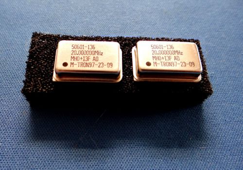 Oscillator - 20.000000 mhz - 4 Pin DIP - 5vdc - CPU Clock - Lot of 2