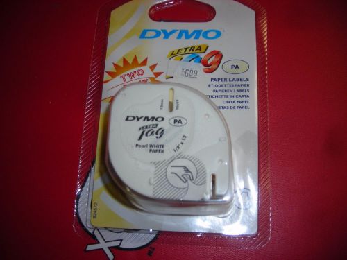 Dymo LetraTag Tapes 91331 PEARL WHITE Plastic Refill Labels for Letra Tag &amp; QX50