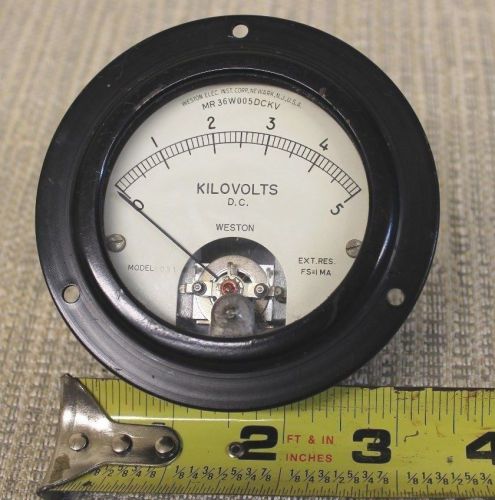 Vintage Weston Kilovolts Gauge DC