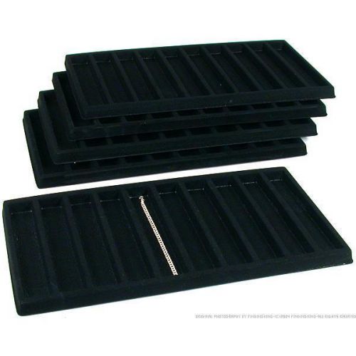 Bracelet Tray Insert 10 Slot Black Flocked 5pc