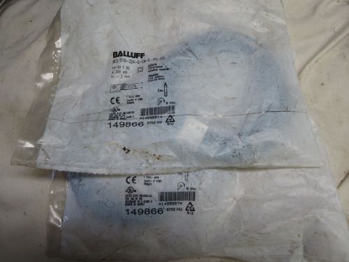 (2) BALLUFF BES-516-324-G-E4-C-PU-05 10-30VDC 100mA INDUCTIVE SENSORS NEW