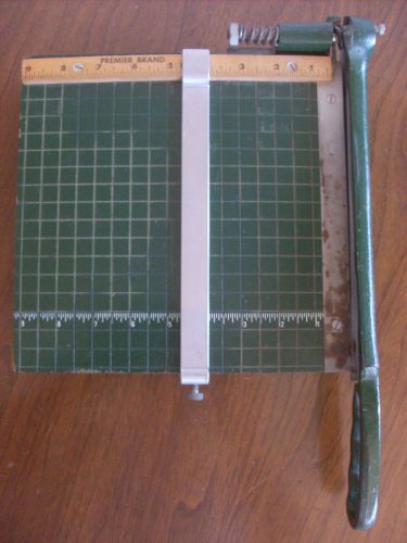 Vintage Premier Brand 9&#034; x  9&#034; Paper Cutter