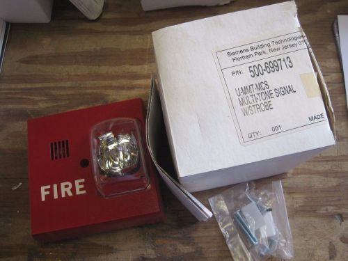 Siemens U-MMT-MCS Multi-Tone Signal w/Strobe 500-699713 Fire Safety NIB JS