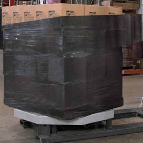 20&#034; x 5000&#039; 80 gauge black blown opaque  machine stretch film (single roll) for sale