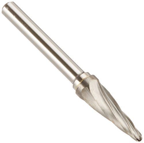 Drill America DUL Series Solid Carbide Bur, Double Cut, SL3NF Cone - Radius End,