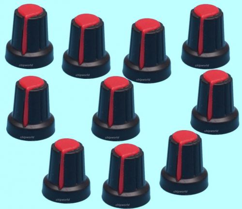 10pcs 6 x 15 x 17 Potentiometer Knob Inner 6mm External 15mm High 17mm